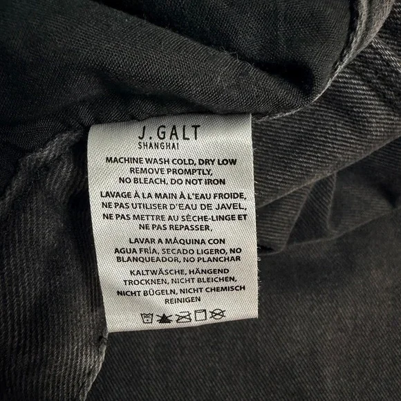 J. Galt Shanghai Black Straight Leg Jeans Women's Size S Washed Denim High Rise - Picture 8 of 10